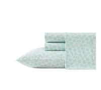 Laura Ashley Parure de lit en Percale de Coton, décoration d'intérieur légère et Respirante, Bleu (Margate Shells Blue), Queen Size