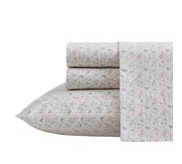 Laura Ashley Parure de lit en Percale de Coton Excellente pour dortoir, légère et Respirante, Rose (Evie Pink), pour lit Simple