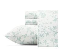 Laura Ashley Parure de lit en Satin de Coton Doux élégante, Lisse et Respirante, décoration d'intérieur Garden Palace/Blanc, Grand lit