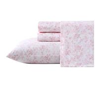 Laura Ashley Parure de lit King Size en Satin de Coton Doux - Élégante, Lisse et Respirante