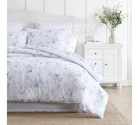 Laura Ashley Parure de lit réversible en Coton avec Couvre-Oreiller(s) Assorti(s), décoration d'intérieur de Ferme, Bleu Belinda, Grand lit