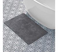 Laura Ashley Tapis de Bain réversible en Coton, Anthracite, 53,3 x 86,4 cm