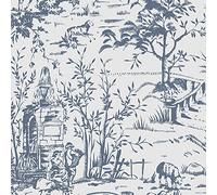 Laura Ashley Toile de Jouy Dark Seaspray Blue Papier peint