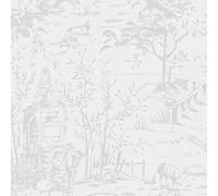 Laura Ashley Toile de Jouy Papier peint Sucre Gris