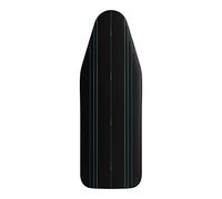 Laurastar Housse Universalcover noir, Housse Universelle pour Table à Repasser, 131cm x 55cm, 100% Coton, Lignes Graphiques, Repère de Pliage, Clip de Serrage, Montage Rapide, Lavable en Machine