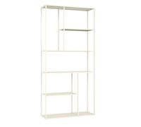 LAUREEN Bibliothèque à 5 étagères, blanche, armoire de rangement, design moderne, pour salon, chambre à coucher, bureau, bibliothèque ouverte pour livres et décorations