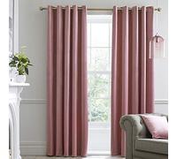 Laurence Llewelyn-Bowen - Rideaux en Velours Rose Blush 117 x 183 cm - 2 Panneaux - Rideaux Occultants pour Chambre à Coucher - Oeillets - Rideaux Thermiques et Insonorisés en Rose Blush