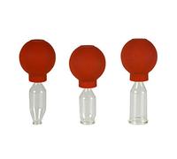 Lauschaer Glas Boule aspirante LauschaerGlas avec Ouvertures d'aération pour Professionnels et Professionnels médicaux, sans feu, Lot de 3 Ouvertures d'aération 10-15-20 mm
