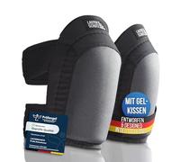 LauterSchutz® Genouillères professionnelles en gel pour le travail - Revêtement antidérapant et double fermeture confortable - Pour artisans et bricoleurs [fabricant allemand] (noir, fin)