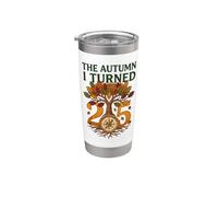L'automne où j'ai fêté mes 25 ans Vintage Fall Birthday Gobelet isotherme en acier inoxydable double paroi