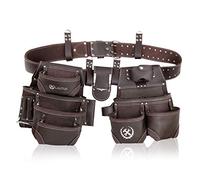 LAUTUS Ceinture à Outils Tannage huilé avec Bague, Charpentier, Construction, encadreurs, Bricoleur, électricien