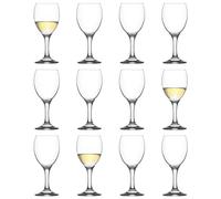 LAV 12x 205ml Empire Verres à Vin Blanc - Petit Lave-Vaisselle Verre Mariage Noël Anniversaire Fête Buvant Verrerie Gobelet Cadeau Ensemble