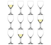 LAV 12x 245ml Empire Verres à Vin Blanc - Petit Lave-Vaisselle Verre Mariage Noël Anniversaire Fête Buvant Verrerie Gobelet Cadeau Ensemble