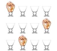 LAV 12x 255ml Orion Bols à Glace en Verre - Petit Mini Cuisine Salade de Fruits Sundae Bagatelle Dessert Cocktail Pudding Coupe de Service Plats Ensemble