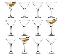 LAV 12x Clear 175ml Misket Martini Verres - Lave-Vaisselle Coffre-Fort Barre de fête Classique Champagne Espresso Cocktail Cocktail Coffret Cadeau
