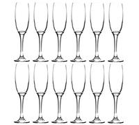 LAV 12x Venue 220ml Flûtes à Champagne en Verre - Réutilisable Prosecco Vin Mariage Verres à Boire Ensemble-Cadeau - by