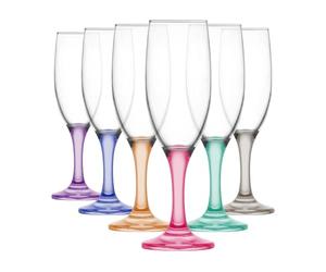 Lav 52435 Verre à Champagne Pastel, 190 Cc, couleurs assorties, verre