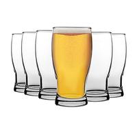 LAV 6 pièces Belek Tulip Pinte de bière en verre Set - Grand style classique ampoule Forme Craft Beer Ale Lunettes - Clair - 580ml