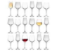 LAV Lal 18pc Ensemble de Verres à Pied - Grand Verre Rouge Blanc Rose Longue Tige Cocktail Faire la Fête Gobelet à Boire Ensemble-Cadeau - by