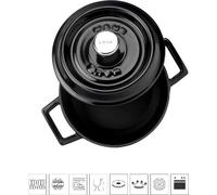 LAVA METAL Pot en fonte rond 16cm - noir