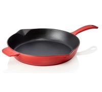 LAVA Poêle à frire carrée rouge Ø 28.5 cm, Poignées de poêles en fonte émaillée
