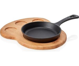 LAVA Poêle à griller en métal Ø 16 cm avec assiette de service Lava LVECOYSTV16K44