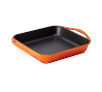LAVA Poêle carrée orange 27 x 27 cm, série Frying pans square Fonte émaillée