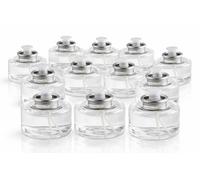 LAVABIS Lot de 12 bougies à cire liquide/lampes à huile, durée de combustion de 24 heures, longue durée de combustion, faible odeur, idéales pour la restauration, les événements et la maison