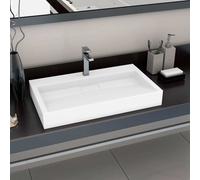Lavabo 120x46x11 cm Fonte Minérale Lave-Mains Vasque Salle de Bain vidaXL