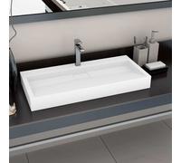 Lavabo 120x46x11 cm Fonte Minérale Lave-Mains Vasque Salle de Bain vidaXL