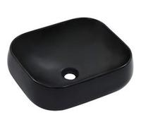 vidaXL Lavabo Vasque à poser Céramique 44,5×39,5×14,5 cm Noir