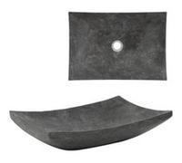 vidaXL Lavabo 50 x 35 x 12 cm marbre noir