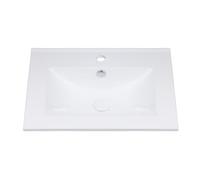 Lavabo encastré NEVA, 60 cm, céramique, blanc brillant, 60 x 46 x 14 cm