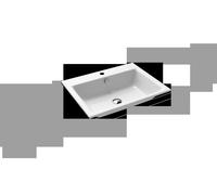 Kaldewei Puro lavabo encastré 900106013001 3151, 60x46x1,4cm, blanc, Pearleffect, 1 trou