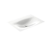 KEUCO EDITION 11 ART lavabo à encastrer en acier émaillé, 806x4x493mm, sans trou pour robinetterie, 32590510800, Couleur: Blanc