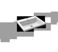 Kaldewei Puro poser 900406013001 3154, 60x46x4cm, blanc, effet perlé, 1 trou pour robinet