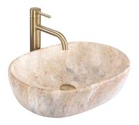 Rea Amelia lavabo 48x34.5 cm rectangulaire à poser gris/pierre-marron/beige mat REA-U3000