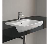 Lavabo à poser Villeroy & Boch Avento 4A0655R1 550 x 440 x 145 mm, avec trop-plein, Céramique Blanc Alpin+