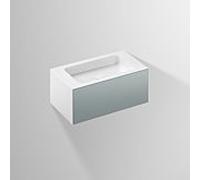 Lavabo Alape Folio 5155510000 804 x 450 mm, gris fossile, sans trou de robinetterie ni trop-plein