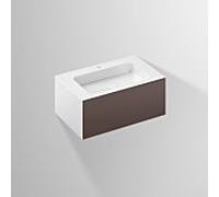 Lavabo Alape Folio 5155813000 804 x 500 mm, coloris terre ombrée, avec trou de robinetterie, sans trop-plein