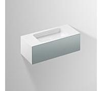 Lavabo Alape Folio 5156510000 1004 x 450 mm, gris fossile, sans trou de robinetterie ni trop-plein