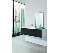 Lavabo Alape Folio 5158513000 1254 x 450 mm, encastré à gauche, finition terre ombrée, sans trou de robinetterie ni trop-plein