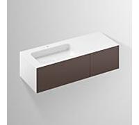 Lavabo Alape Folio 5158813000 1254 x 500 mm, encastré à gauche, finition terre ombrée, avec trou de robinetterie, sans trop-plein