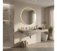 LAVABO ASYMÉTRIQUE AVEC CUVETTE À GAUCHE 120CM HPL ICE OAK