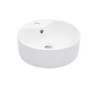 Lavabo avec trop plein 36x13 cm Céramique Blanc