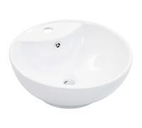 Lavabo avec Trop-Plein 46,5 x 18 cm Céramique Noir Lave-Mains Maison vidaXL