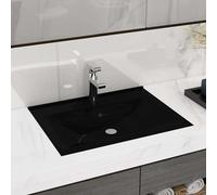 Lavabo avec Trou de Robinet Crème Mat Céramique Vasque Lave-mains vidaXL