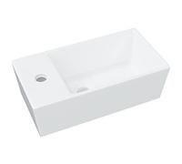 Lavabo blanc 48x25x15 cm céramique
