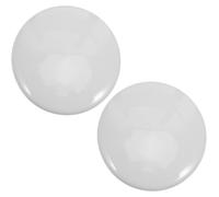 Lavabo blanc en deux parties avec couvercle en céramique et joint. Bouchon de vidange universel pour lavabos de salle de bains et de cuisine. Couvercle de vidange étanche sans mécanisme à clic.