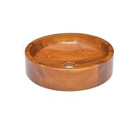 vidaXL Lavabo en teck massif Φ40x10 cm